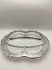 Vintage Sterling Overlay Divided Scalloped Dish
