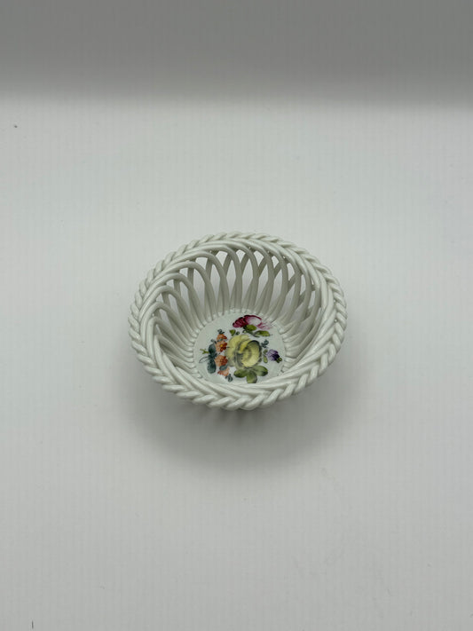 Open Weave Bowl 3.5” Floral 4
