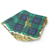 Blackwatch Plaid Gold Foil Beverage Napkins, 16-Ct
