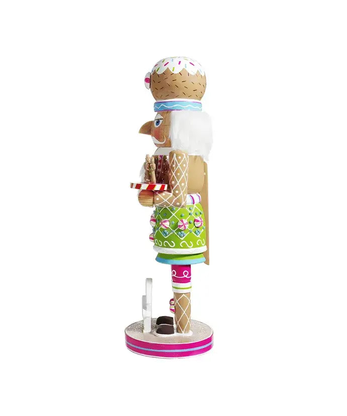 16" Gingerbread Nutcracker Pink Base