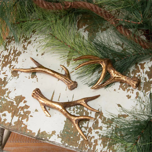 Mini Gold Antlers, Set of 3