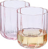 Flower Vintage Stemless Glass S/2
