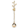 Long Gold Spoon with Bee on Twig