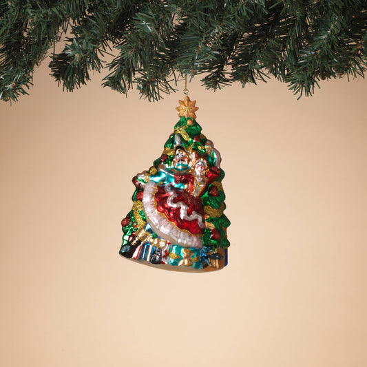 7"H Glass Dancing Nutcracker Ornament