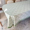 Light Green Print Tablecloth - 72"x132"