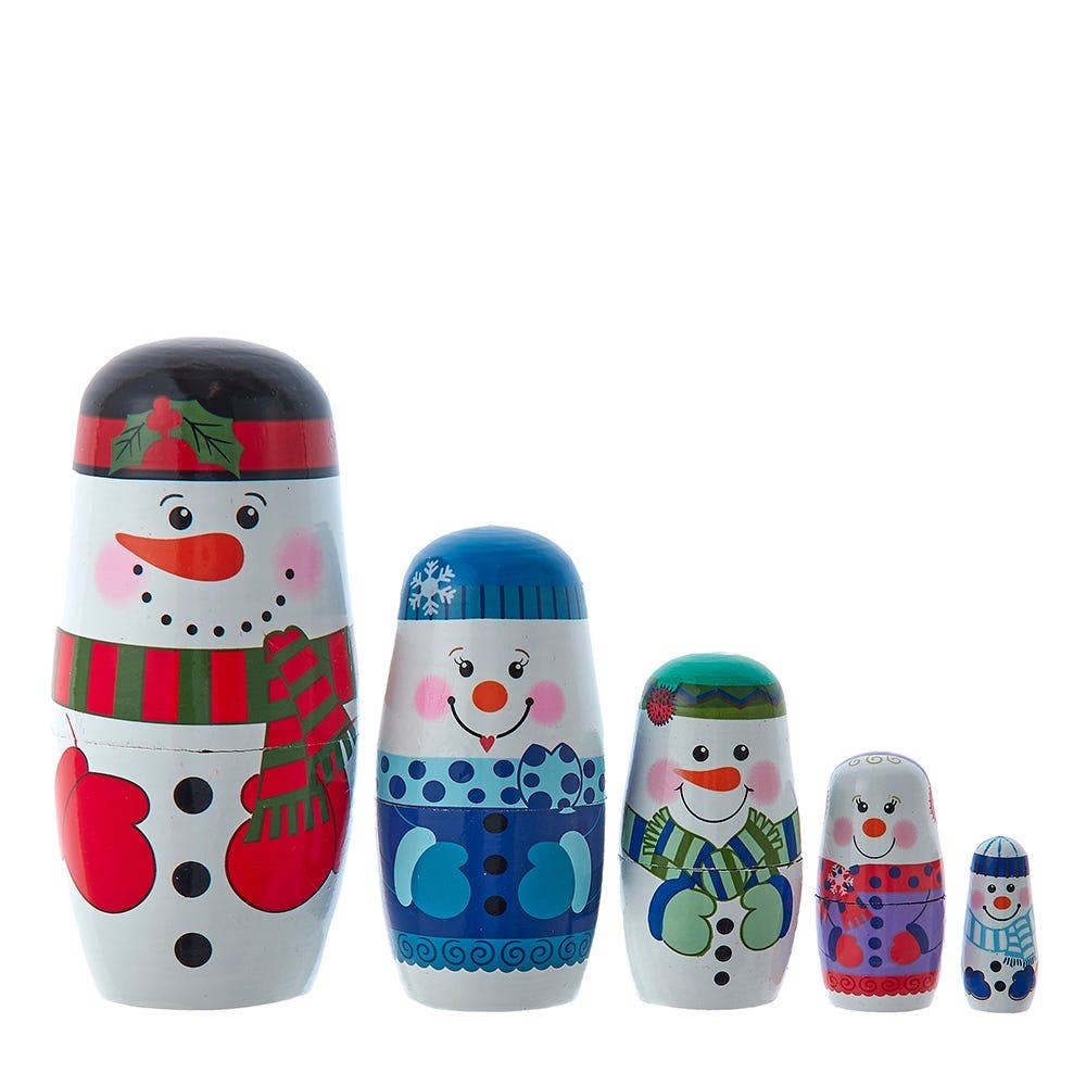 Snowman Nesting Doll Set, 5-Piece Set