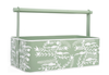 Soft Green Chinoiserie Garden Caddy: Medium