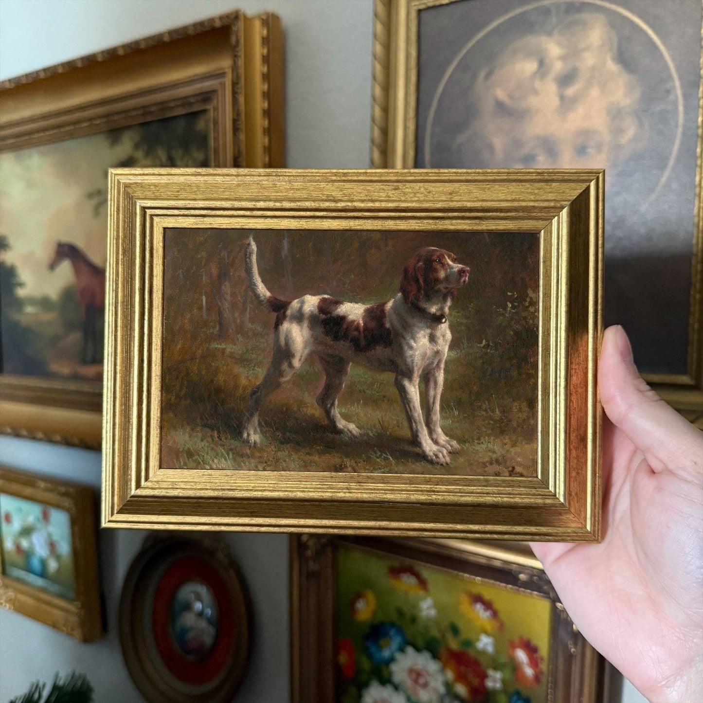 Vintage Style Brown Dog Art Print