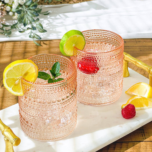 Rose Gold Old Fashion Glasses, Set of 6