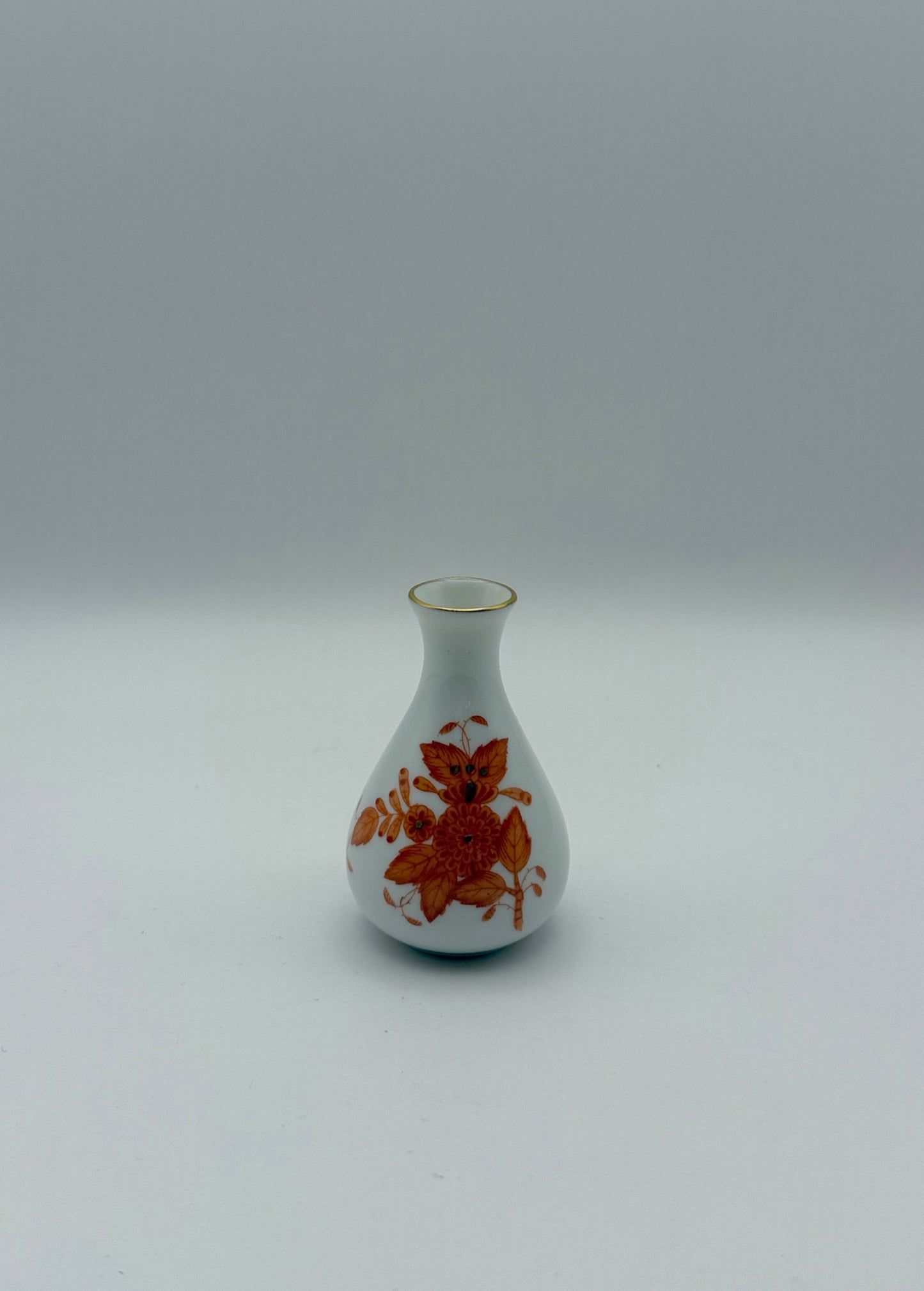 Rust Chinese Bouquet Mini Vase