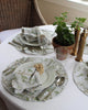 Camellia Floral Round Cotton Placemats, Set of Four