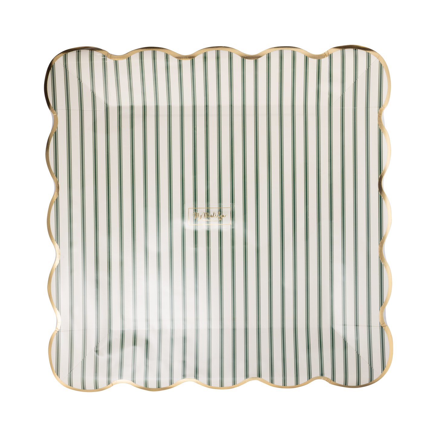 10" Ticking Stripe Plate - QTY 8