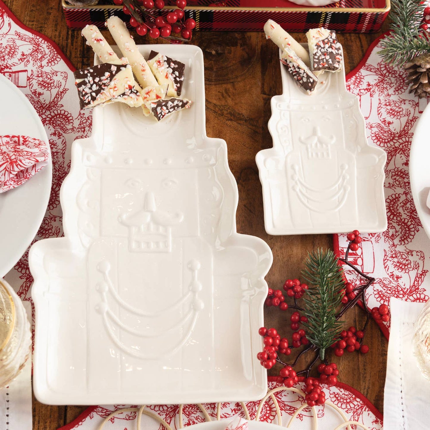 White Nutcracker Platter