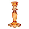 Pair of Orange Glass Candlesticks