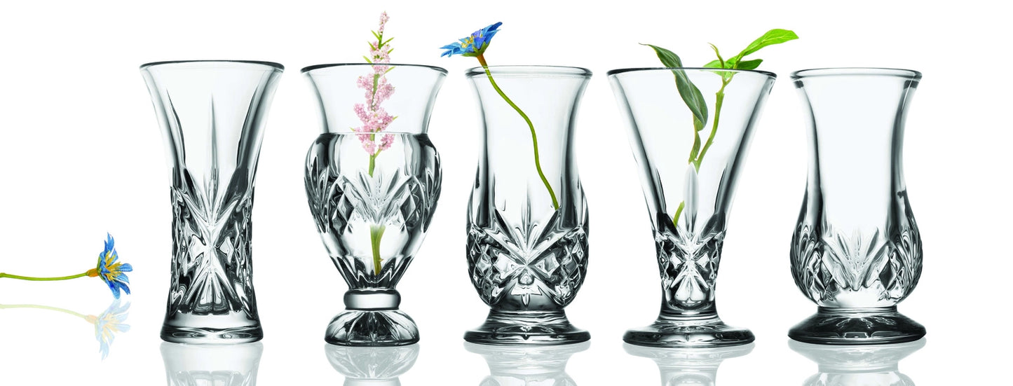 Crystal Bud Vases - 5 Styles