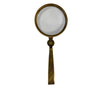 Antiqued Brass Magnifying Glass w/ Folding Handle-4.75"