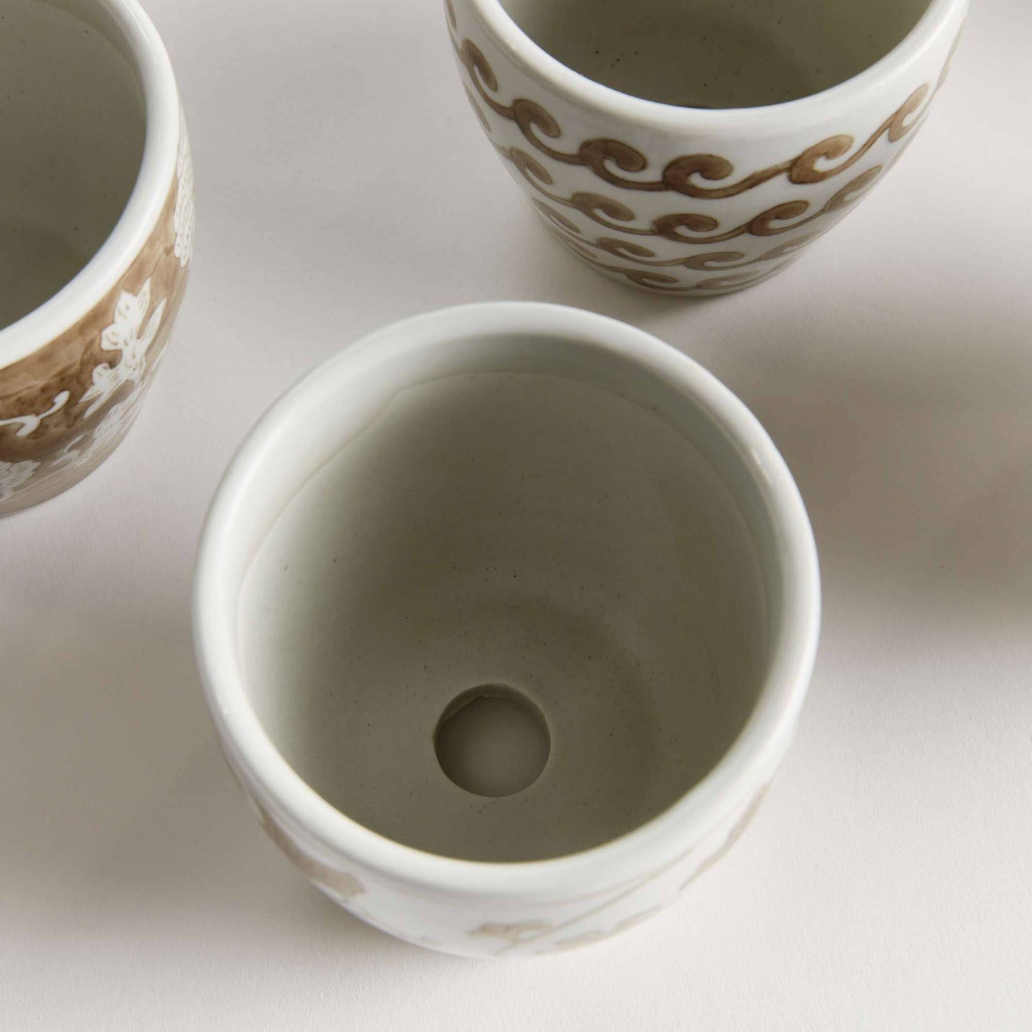 Province Mini Flower Pots -Brown & White- 6 Styles