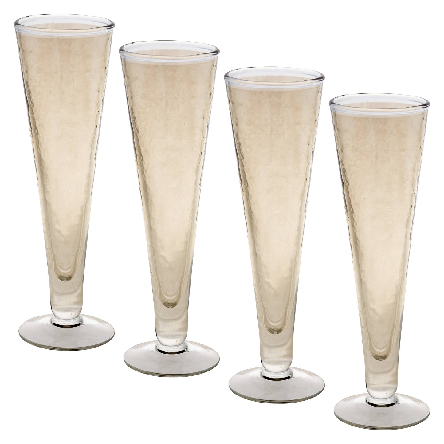 Catalina Footed Champagne Flute Clear: Amber