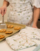 Camellia Neutral Floral Cotton Pot Holder Set