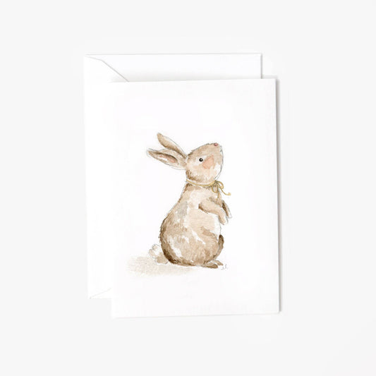 Bunny w/ Bow Mini Notecard
