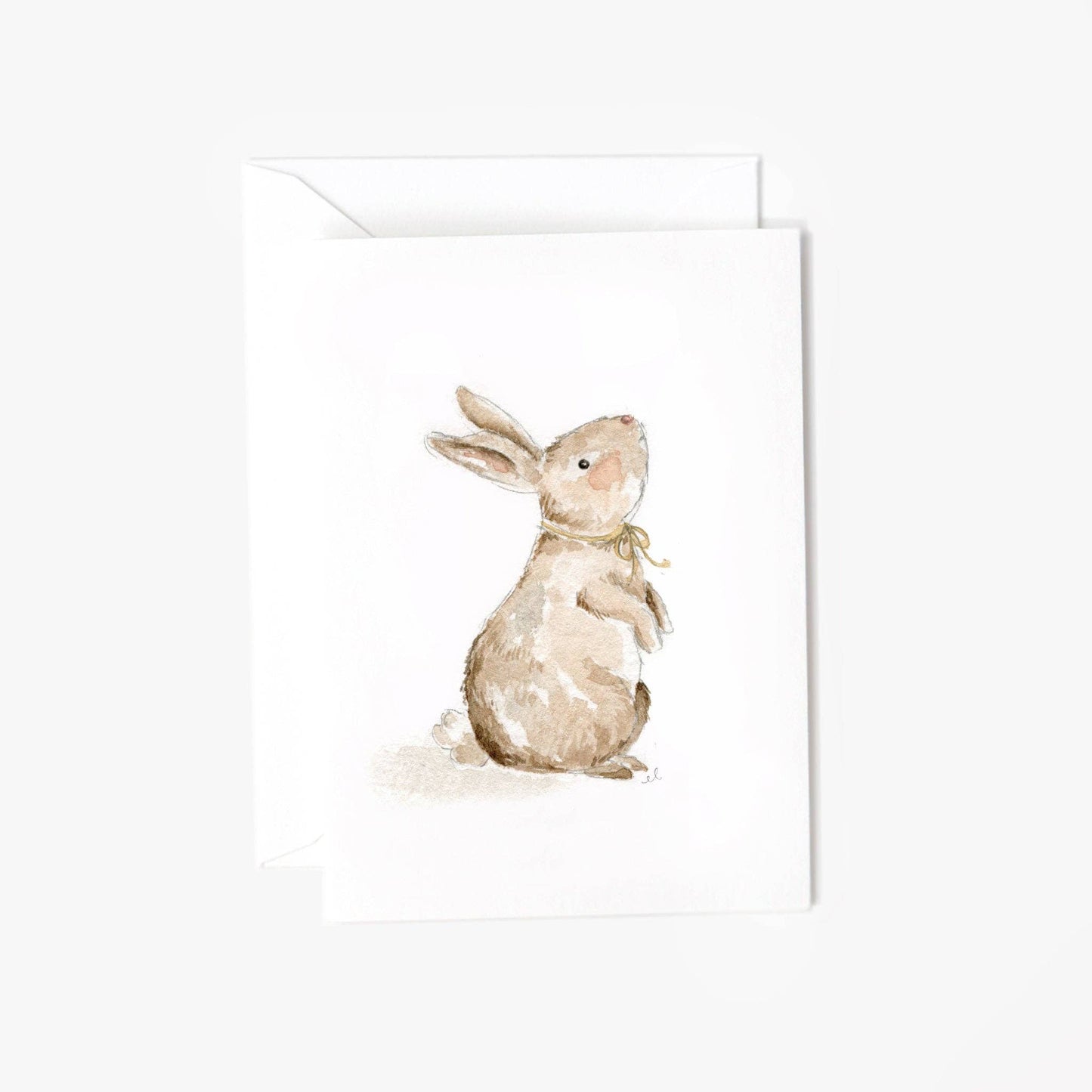 Bunny w/ Bow Mini Notecard