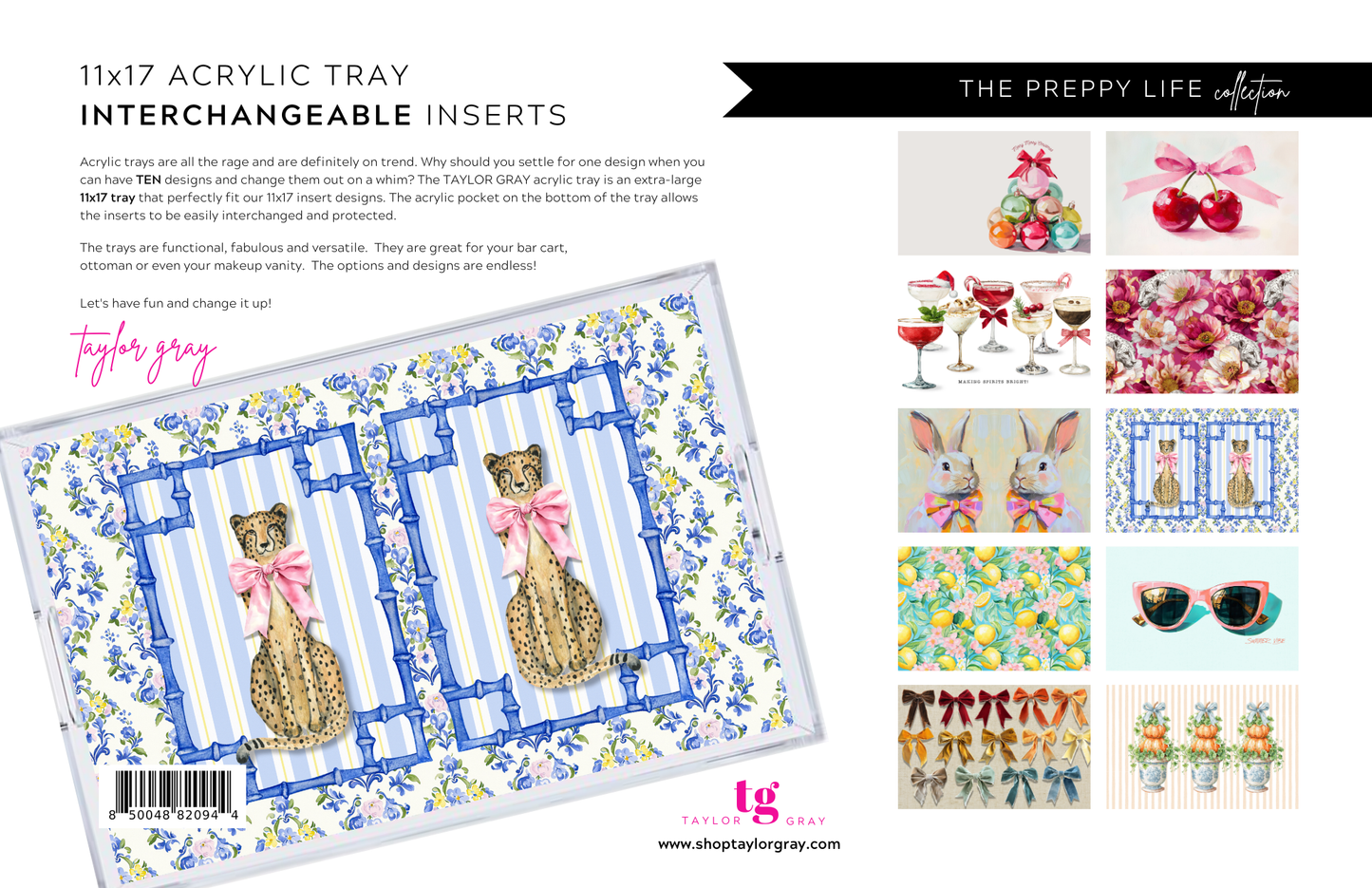 Acrylic Tray "THE PREPPY LIFE"