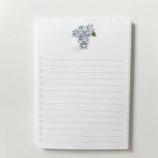 Hydrangea Checklist Notepad