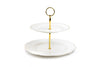 White Gold Duchess Fine Porcelain 2-Tier Server