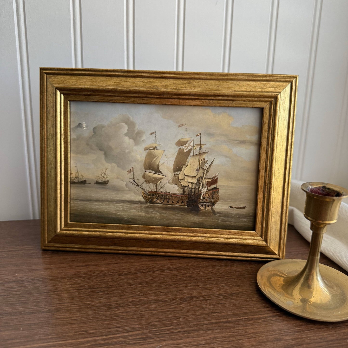 Vintage Style Pirate Ship Art Print - #1