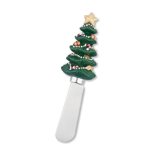 Decorated Christmas Tree Cheese Spreader