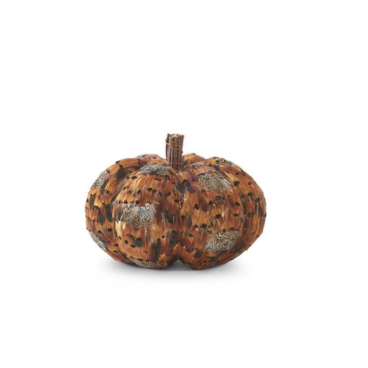 8" Feather Pumpkin