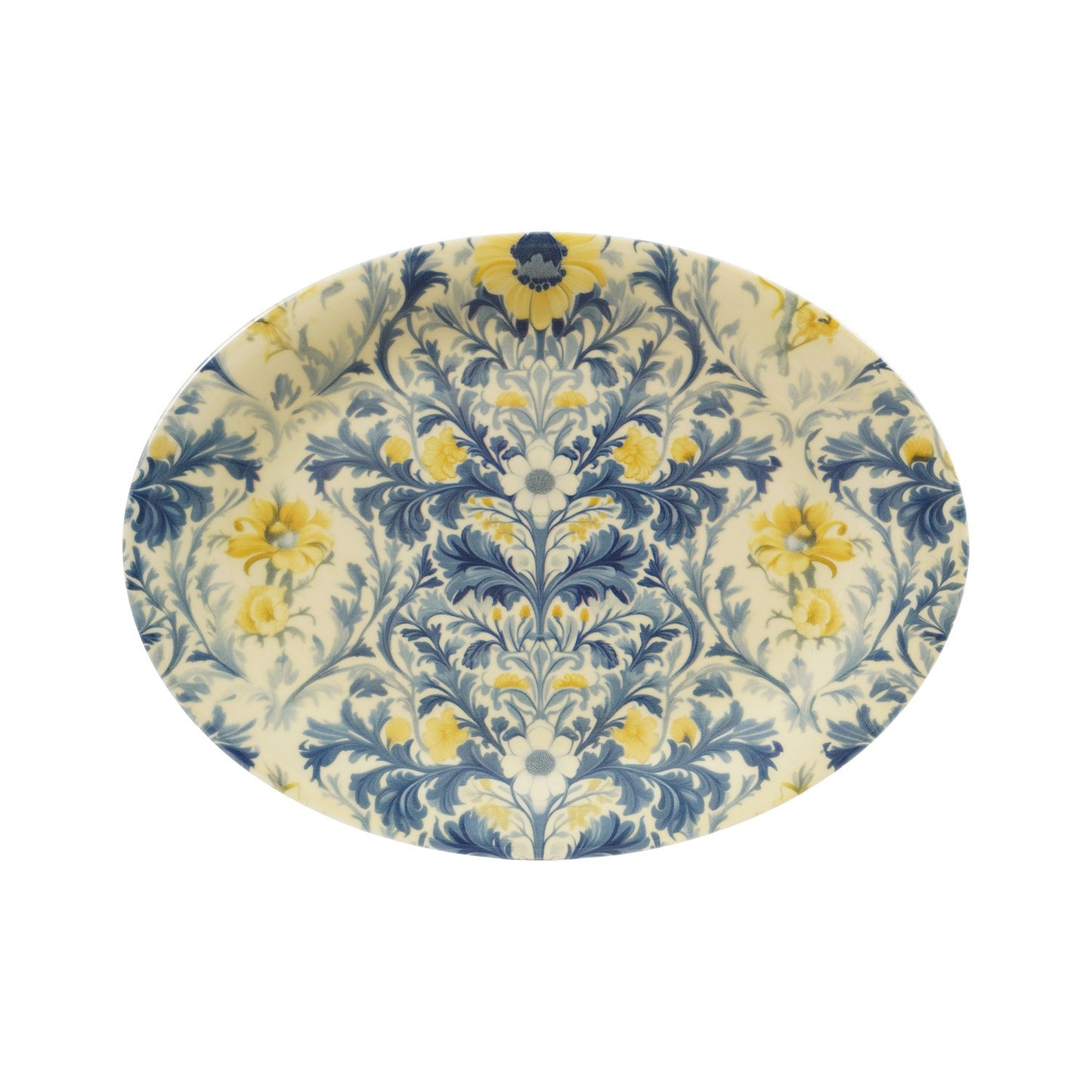 Stoneware Platter w/ Botannical Design
