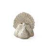 Pair of 3.25" Antiqued Silver Turkey Candleholder