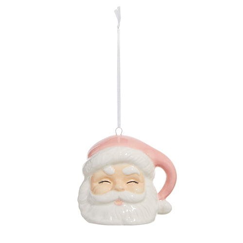 3.5" Pink Santa Ornament