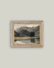 River Mountainscape Antique Art: 7x5