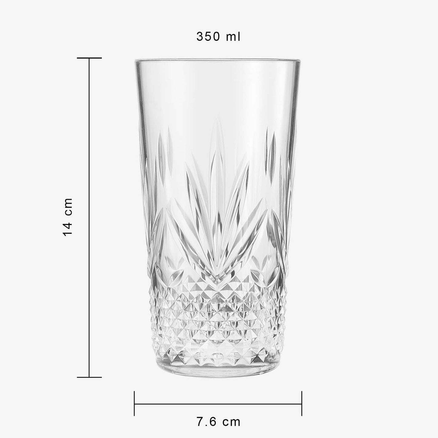 European Acrylic Highball Glasses, Set of 4