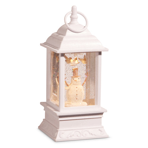 9.25" Snowman Animated Water Lantern