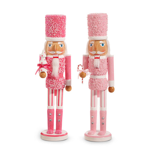 Pink Nutcracker 15.5"H - Light Pink/Bright Pink