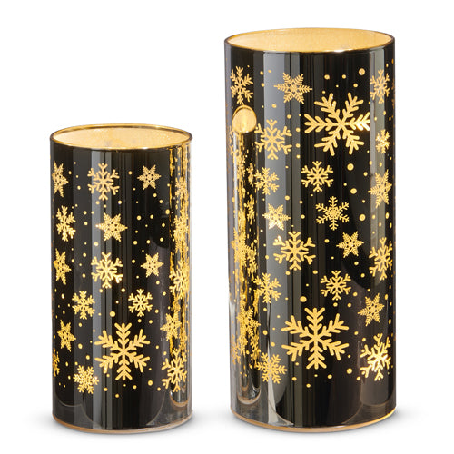 Lighted Snowflake Lanterns - LED - 6"H - 8"H