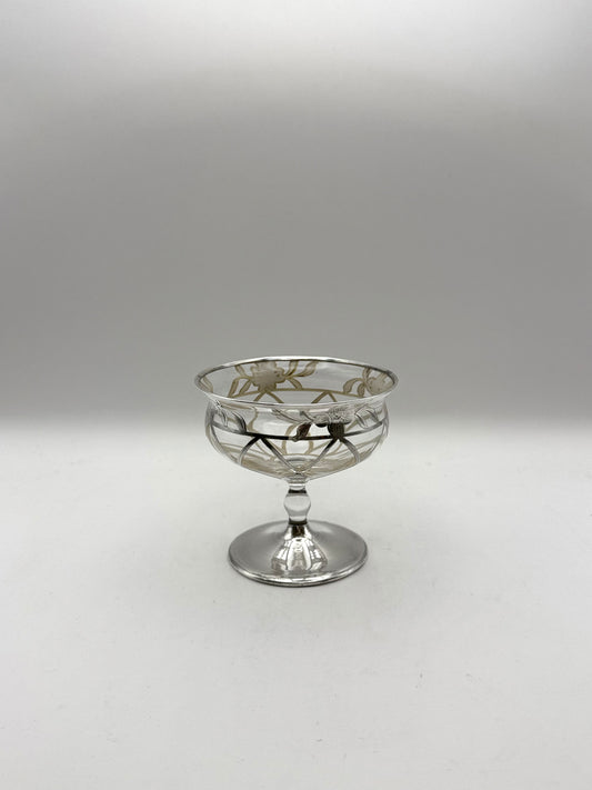 Sterling Overlay Small Pedestal Dish