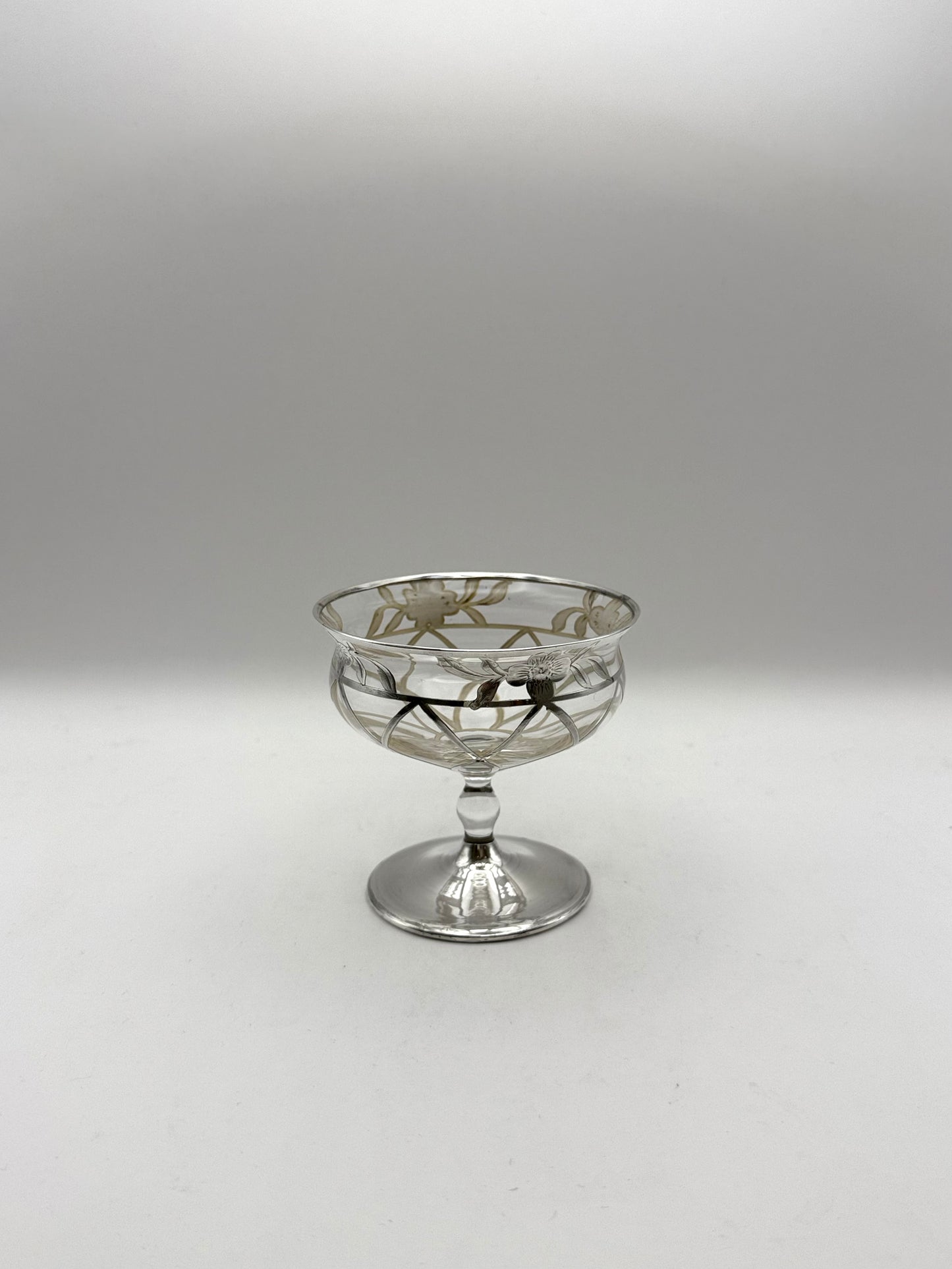 Sterling Overlay Small Pedestal Dish