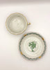 Chinese bouquet Coffee Cup w/saucer green