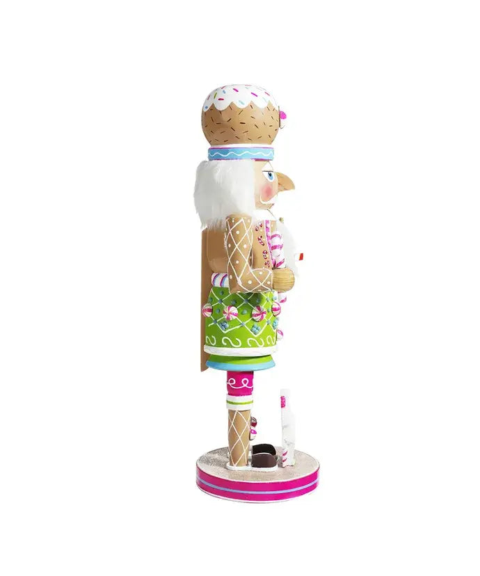 16" Gingerbread Nutcracker Pink Base