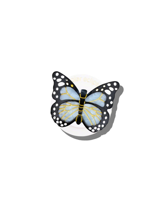 Hand-painted Blue Monarch Butterfly GripCharm