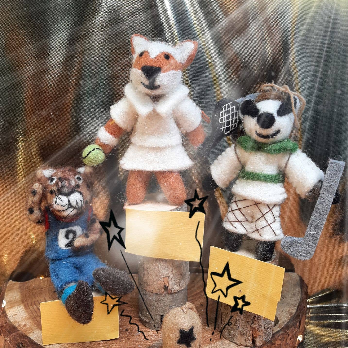 Wimbledon Fox Felt Ornament