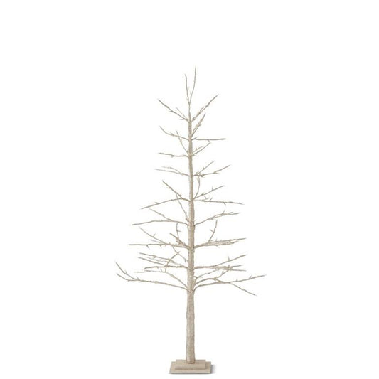 5' Gold Glitter LED Tree