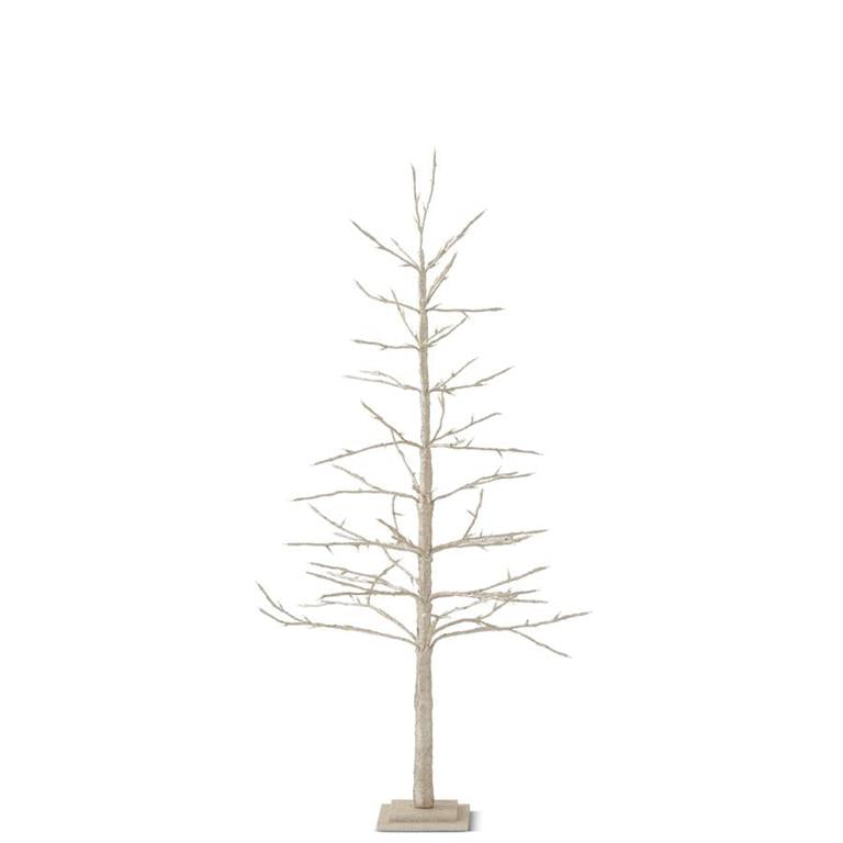5' Gold Glitter LED Tree
