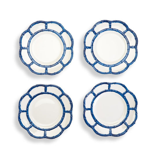 Blue Bamboo Touch Salad/Dessert Plate, Set of 4