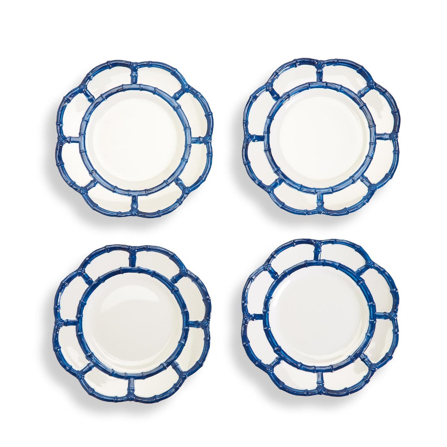 Blue Bamboo Touch Salad/Dessert Plate, Set of 4