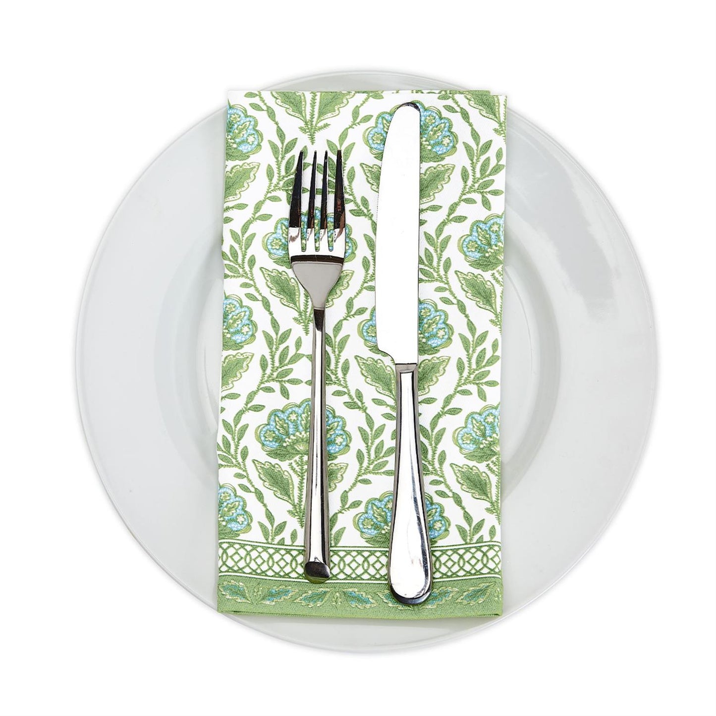 Green Floral Napkin, Set of 4